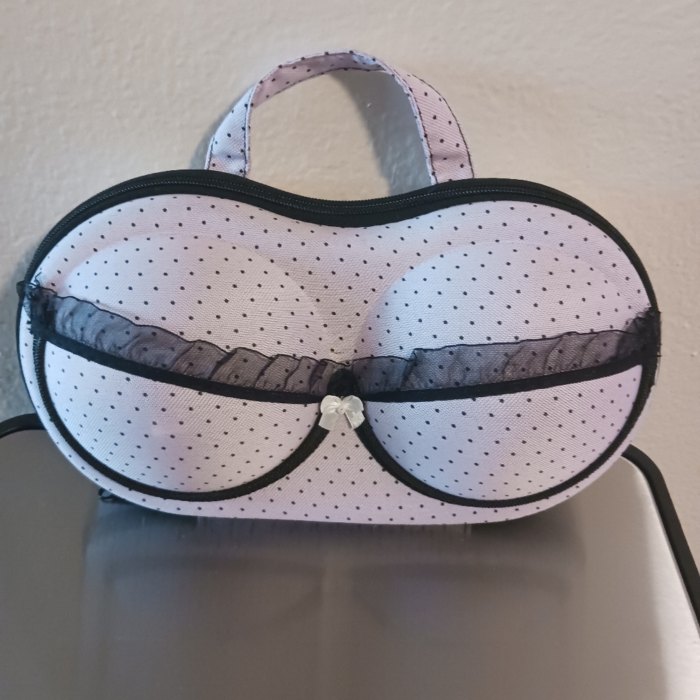 Polka Dot Bra Travel Case